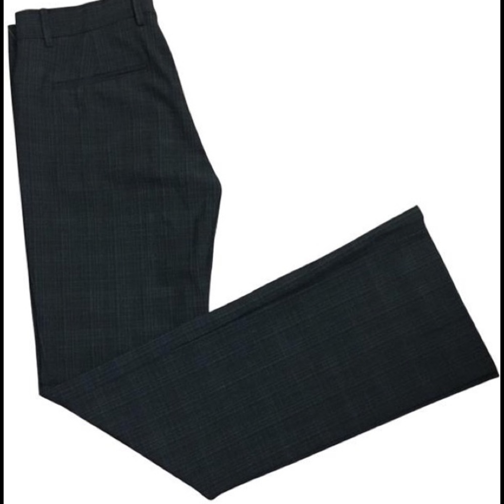 Gap Grey Plaid Modern Boot Cut Trousers